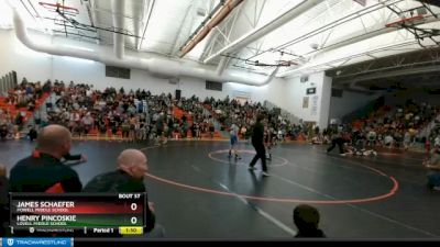 105 lbs Champ. Round 1 - Henry Pincoskie, Lovell Middle School vs James Schaefer, Powell Middle School