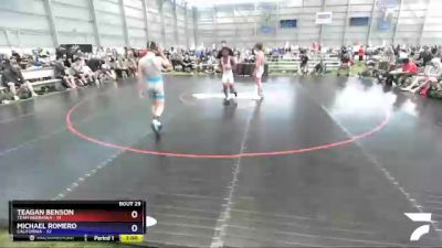 120 lbs Placement Matches (16 Team) - Teagan Benson, Team Nebraska vs Michael Romero, California