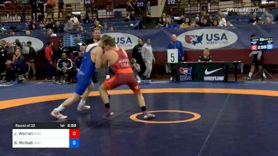 67 kg Prelims - Joe Warren, New York Athletic Club vs Brandon McNab, Unattached