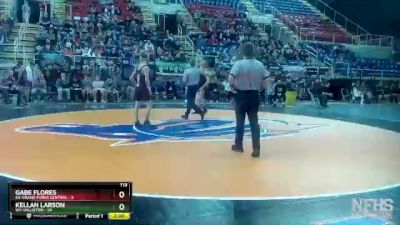 113 lbs Quarterfinals (8 Team) - Kellan Larson, W1-Williston vs Gabe Flores, E4-Grand Forks Central