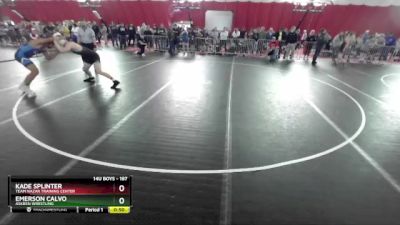 187 lbs Semifinal - Kade Splinter, Team Nazar Training Center vs Emerson Calvo, Askren Wrestling