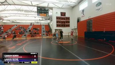 126-132 lbs Round 3 - Cannon Boren, Thermopolis Wrestling Club vs Landon Rhyne, WR Wildcats Wrestling