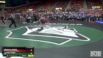 3-2-1A 132 Quarterfinal - Graham Jensen, Belleville-Republic County vs Landen Kmiec, Erie