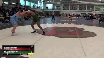 285 lbs Cons. Round 1 - Jake Pomykata, Johns Hopkins University vs Valentino Pryor, McDaniel College