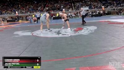 D1-215 lbs Quarterfinal - Jacob Pretzel, Hartland HS vs Conner Green, Temperance Bedford