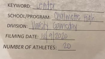 Chalmette High School [Game Day Varsity NonTumble] 2020 UCA Louisiana Virtual Regional