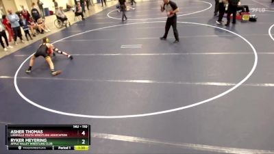 110 lbs 5th Place Match - Ryker Meyering, Apple Valley Wrestling Club vs Asher Thomas, Lakeville Youth Wrestling Association