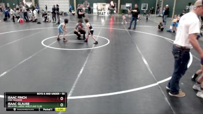 55 lbs 7th Place Match - Isaac Finch, CWC Thunder vs Isaac Glause, Decatur Lakers Wrestling Club