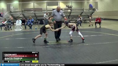 56 lbs Finals (8 Team) - Colton Witt, Saranac Youth Wrestling Club vs Quinton Franklin, Untouchables-Olympia