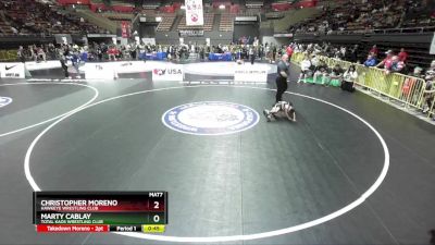 40 lbs Quarterfinal - Christopher Moreno, Hawkeye Wrestling Club vs Marty Cablay, Total Kaos Wrestling Club