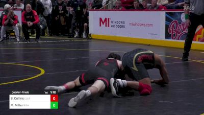 152 lbs Quarterfinal - Brady Collins, Clearfield vs Melvin Miller, Bishop McCort