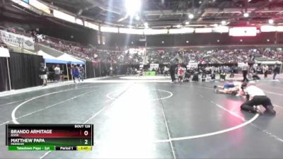 126 lbs Champ. Round 1 - Matthew Papa, Meridian vs Brando Armitage, Boise