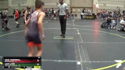 82 lbs Round 5 (6 Team) - Jace Underhill, Belding Black vs Liam Lane, The Funky Singlets