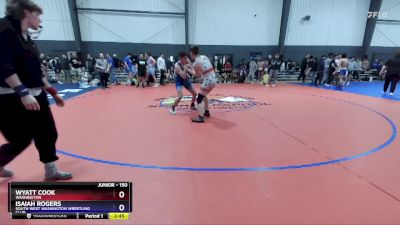 150 lbs Cons. Round 2 - Wyatt Cook, Washington vs Isaiah Rogers, South West Washington Wrestling Club