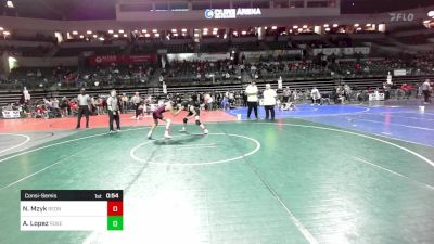 106 lbs Consolation - Nikolas Mzyk, RedNose Wrestling School vs Angel Lopez, Roselle Park