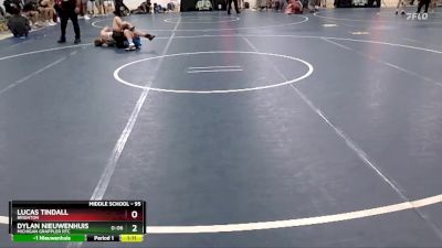 95 lbs Champ. Round 2 - Lucas Tindall, Brighton vs Dylan Nieuwenhuis, Michigan Grappler RTC