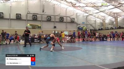 57 kg Consi Of 32 #2 - Matthew Malavsky, Southern Illinois vs Kyle Norstrem, SERTC-VT