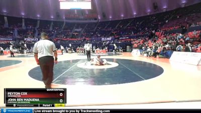 2A 132 lbs Quarterfinal - John Ben Maduena, Chatham (Glenwood) vs Peyton Cox, Washington