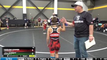 52 lbs Round 1 (4 Team) - Marlene Sommer, Badger Girls vs Lola Barrett, MN Storm