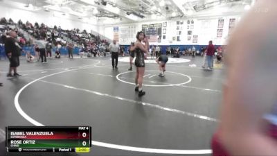 105 lbs Quarterfinal - Rose Ortiz, Chino vs Isabel Valenzuela, Esperanza