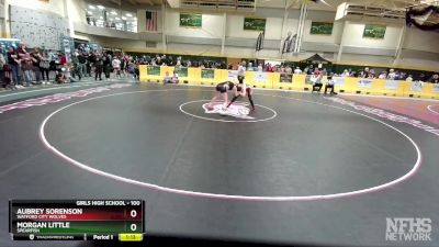 100 lbs Quarterfinal - Morgan Little, Spearfish vs Aubrey Sorenson, Watford City Wolves