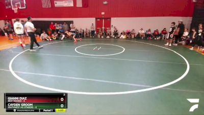 98 lbs Round 2 (6 Team) - Gianni Diaz, Best Trained vs Cayden Groom, Southwest MO Stingers