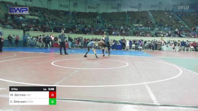 87 lbs Consi Of 8 #1 - Matthew Bermea, Clinton, Ok vs Carson Sherwan, Moore JH