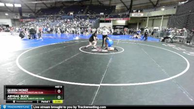 183 lbs Semifinal - Queen Moniz, Takedown Express Wrestling Club vs Abygail Buck, Hoquiam Jr. Grizzly Wrestling Club