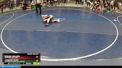 70 lbs Champ. Round 1 - Cannon Hunt, Sanderson Wrestling Academy vs Roman Walker, Southern Utah Elite