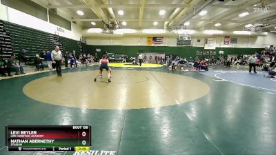 120 lbs Cons. Round 1 - Levi Beyler, Life Christian Academy vs Nathan Abernethy, Stadium