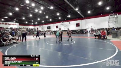 106 lbs Cons. Round 3 - Tate Lowry, Redondo Union vs Rocky Humphrey, Sultana