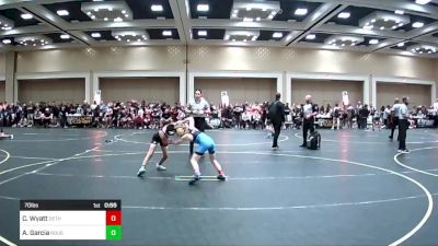 70 lbs Quarterfinal - Carson Wyatt, Dethrone WC vs Aiden Garcia, Rough House