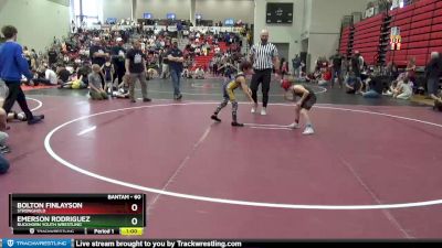 60 lbs Cons. Semi - Emerson Rodriguez, Buckhorn Youth Wrestling vs Bolton Finlayson, Stronghold