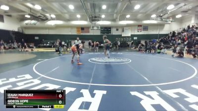 157 lbs Cons. Round 4 - Gideon Hope, Mount Vernon vs Izaiah Marquez, Centralia