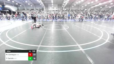 112 lbs Rr Rnd 3 - Mason Comegys, Rebellion Uprising vs Teagan Caciolo, Grit Mat Club Blue