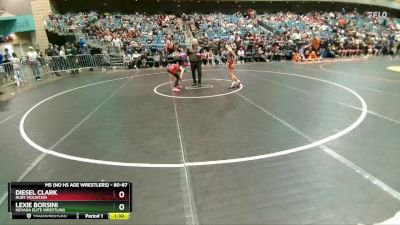 80-87 lbs Round 1 - Diesel Clark, Ruby Mountain vs Lexie Borsini, Nevada Elite Wrestling