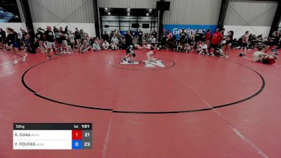 52 kg 7th Place - Kaura Coles, Michigan Blue vs Yianna FOUFAS, WOW Black