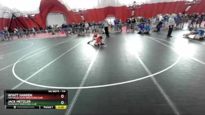 114 lbs Cons. Round 3 - Jack Metzler, Waunakee Wrestling Club vs Wyatt Hansen, Fox Valley Elite Wrestling Club