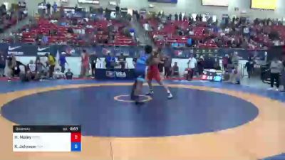 97 kg Quarters - Haydn Maley, Roseburg Mat Club /Umpqua Valley Wrestling Associaction vs Khymba Johnson, New York Athletic Club