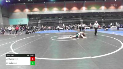 132 lbs Round Of 64 - Jacob Myers, Ponderosa vs Ryker Mele, Green River