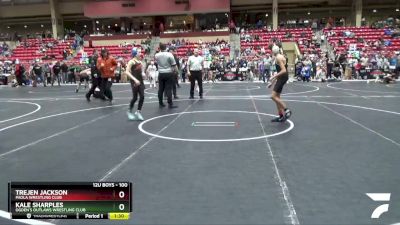 100 lbs Cons. Round 3 - Trejen Jackson, Paola Wrestling Club vs Kale Sharples, Ogden`s Outlaws Wrestling Club