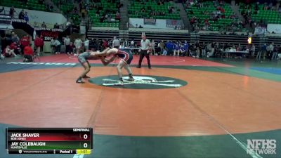 7A 144 lbs Semifinal - Jay Colebaugh, Huntsville vs Jack Shaver, Bob Jones