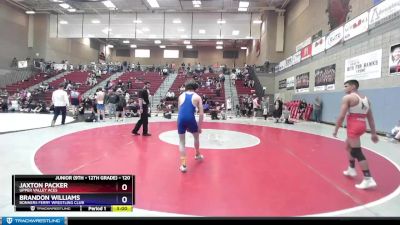 120 lbs Round 1 - Jaxton Packer, Upper Valley Aces vs Brandon Williams, Bonners Ferry Wrestling Club