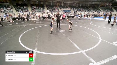 58 lbs Round Of 16 - Baylon Reece, Grove Takedown Club vs Cooper Beene, Tulsa Blue T Panthers