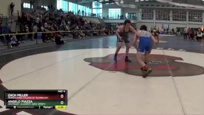 174 lbs Cons. Round 1 - Zach Miller, Pennsylvania College Of Technology vs Angelo Piazza, Centenary University (New Jersey)