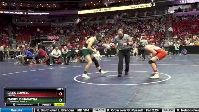 1A-170 lbs Quarterfinal - Maximus Magayna, Columbus Catholic vs Giles Cowell, Tripoli