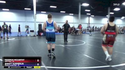 250 lbs Quarterfinals (8 Team) - Maximus McCarthy, New York vs Emmitt Summerlin, Pennsylvania Red