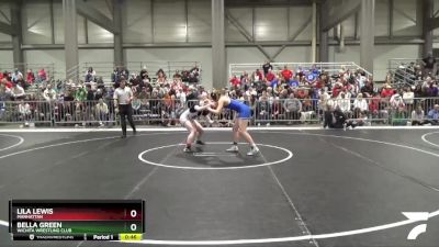 136 lbs Cons. Round 3 - Bella Green, Wichita Wrestling Club vs Lila Lewis, Manhattan