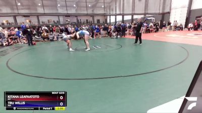 190 lbs 1st Place Match - Kitana Leafaatoto, NV vs Tru Willis, WA