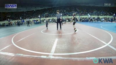 46 lbs Quarterfinal - Lachlan Forrest, Vinita Kids Wrestling vs Remmi Schwahn, Chandler Takedown Club